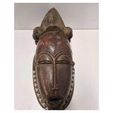 Wonderful Large Carved Baule Portrait Mask Wonderful Large Carved Baule Portrait Mask