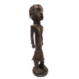 Unusual Standing Figure w/Braided Rope Hair & Woven Fiber Dress Unusual Standing Figure w/Braided Rope Hair & Woven Fiber Dress