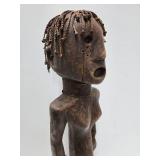 Unusual Standing Figure w/Braided Rope Hair & Woven Fiber Dress Unusual Standing Figure w/Braided Rope Hair & Woven Fiber Dress