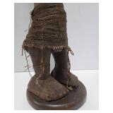 Unusual Standing Figure w/Braided Rope Hair & Woven Fiber Dress Unusual Standing Figure w/Braided Rope Hair & Woven Fiber Dress