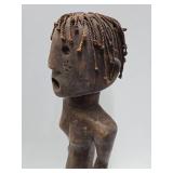Unusual Standing Figure w/Braided Rope Hair & Woven Fiber Dress Unusual Standing Figure w/Braided Rope Hair & Woven Fiber Dress