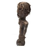 Unusual Standing Figure w/Braided Rope Hair & Woven Fiber Dress Unusual Standing Figure w/Braided Rope Hair & Woven Fiber Dress