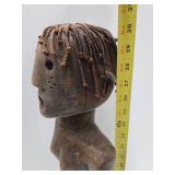 Unusual Standing Figure w/Braided Rope Hair & Woven Fiber Dress Unusual Standing Figure w/Braided Rope Hair & Woven Fiber Dress