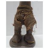 Unusual Standing Figure w/Braided Rope Hair & Woven Fiber Dress Unusual Standing Figure w/Braided Rope Hair & Woven Fiber Dress