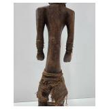 Unusual Standing Figure w/Braided Rope Hair & Woven Fiber Dress Unusual Standing Figure w/Braided Rope Hair & Woven Fiber Dress
