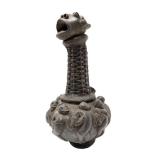 Dramatic Old Mambilia Long-Neck Figural Terra Cotta Vessel Dramatic Old Mambilia Long-Neck Figural Terra Cotta Vessel