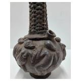 Dramatic Old Mambilia Long-Neck Figural Terra Cotta Vessel Dramatic Old Mambilia Long-Neck Figural Terra Cotta Vessel