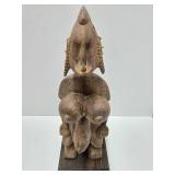 Large & Impressively Carved Bamana Standing Female Figure w/Exaggerated Features Large & Impressively Carved Bamana Standing Female Figure w/Exaggerated Features