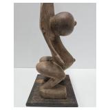 Large & Impressively Carved Bamana Standing Female Figure w/Exaggerated Features Large & Impressively Carved Bamana Standing Female Figure w/Exaggerated Features