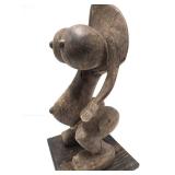 Large & Impressively Carved Bamana Standing Female Figure w/Exaggerated Features Large & Impressively Carved Bamana Standing Female Figure w/Exaggerated Features