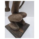 Large & Impressively Carved Bamana Standing Female Figure w/Exaggerated Features Large & Impressively Carved Bamana Standing Female Figure w/Exaggerated Features