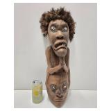 Large Grotesque Figural Carved New Guinea Mask Large Grotesque Figural Carved New Guinea Mask