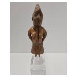 Early Antique Smaller Wood Figure with Lucite / Acrylic Stand Early Antique Smaller Wood Figure with Lucite / Acrylic Stand