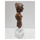 Early Antique Smaller Wood Figure with Lucite / Acrylic Stand Early Antique Smaller Wood Figure with Lucite / Acrylic Stand