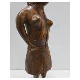 Early Antique Smaller Wood Figure with Lucite / Acrylic Stand Early Antique Smaller Wood Figure with Lucite / Acrylic Stand
