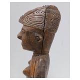 Early Antique Smaller Wood Figure with Lucite / Acrylic Stand Early Antique Smaller Wood Figure with Lucite / Acrylic Stand