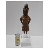 Early Antique Smaller Wood Figure with Lucite / Acrylic Stand Early Antique Smaller Wood Figure with Lucite / Acrylic Stand