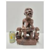 Exceptionally Well Carved Yombe Maternity Figure w/Children - Kongo Peoples Exceptionally Well Carved Yombe Maternity Figure w/Children - Kongo Peoples