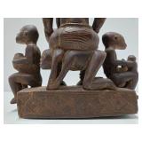Exceptionally Well Carved Yombe Maternity Figure w/Children - Kongo Peoples Exceptionally Well Carved Yombe Maternity Figure w/Children - Kongo Peoples