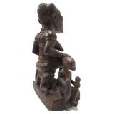Exceptionally Well Carved Yombe Maternity Figure w/Children - Kongo Peoples Exceptionally Well Carved Yombe Maternity Figure w/Children - Kongo Peoples