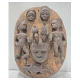 Wonderful Large Relief Carved Yoruba Mask w/Figures & Animals Wonderful Large Relief Carved Yoruba Mask w/Figures & Animals
