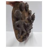 Wonderful Large Relief Carved Yoruba Mask w/Figures & Animals Wonderful Large Relief Carved Yoruba Mask w/Figures & Animals