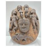 Wonderful Large Relief Carved Yoruba Mask w/Figures & Animals Wonderful Large Relief Carved Yoruba Mask w/Figures & Animals
