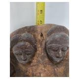 Wonderful Large Relief Carved Yoruba Mask w/Figures & Animals Wonderful Large Relief Carved Yoruba Mask w/Figures & Animals