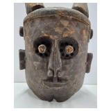 Unusual Patterned Old Kuba Ceremonial Helmet Mask Unusual Patterned Old Kuba Ceremonial Helmet Mask