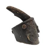 Unusual Patterned Old Kuba Ceremonial Helmet Mask Unusual Patterned Old Kuba Ceremonial Helmet Mask