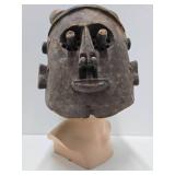 Unusual Patterned Old Kuba Ceremonial Helmet Mask Unusual Patterned Old Kuba Ceremonial Helmet Mask