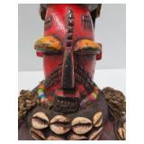 Highly Decorated Old Yoruba Headdress Mask w/Cowries & Trade Beads Highly Decorated Old Yoruba Headdress Mask w/Cowries & Trade Beads