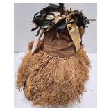 Woven Fiber & Raffia Binji Ceremonial Initiation Bird Mask Woven Fiber & Raffia Binji Ceremonial Initiation Bird Mask