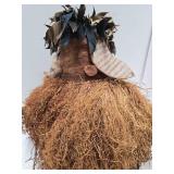 Woven Fiber & Raffia Binji Ceremonial Initiation Bird Mask Woven Fiber & Raffia Binji Ceremonial Initiation Bird Mask