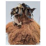 Woven Fiber & Raffia Binji Ceremonial Initiation Bird Mask Woven Fiber & Raffia Binji Ceremonial Initiation Bird Mask