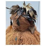 Woven Fiber & Raffia Binji Ceremonial Initiation Bird Mask Woven Fiber & Raffia Binji Ceremonial Initiation Bird Mask