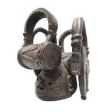 Impressive Old Carved Yoruba Gelede Helmet Mask Impressive Old Carved Yoruba Gelede Helmet Mask