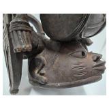 Impressive Old Carved Yoruba Gelede Helmet Mask Impressive Old Carved Yoruba Gelede Helmet Mask