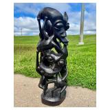 Awesome Old Makonde Ebony Carved Abstract Spirit Sculpture Awesome Old Makonde Ebony Carved Abstract Spirit Sculpture