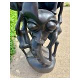 Awesome Old Makonde Ebony Carved Abstract Spirit Sculpture Awesome Old Makonde Ebony Carved Abstract Spirit Sculpture