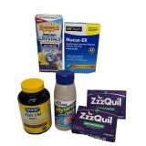 Medicine Cabinet Lot- Emergen-C, Mucus-ER, Fish Oil, Mylanta & ZZZ Quil