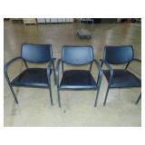 3 Black Dining Chairs 3 Black Dining Chairs