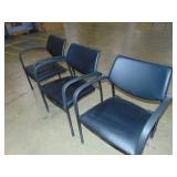 3 Black Dining Chairs 3 Black Dining Chairs