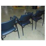 3 Black Dining Chairs 3 Black Dining Chairs