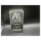 A-MARK Ten Ounce .999+ Silver Bar
