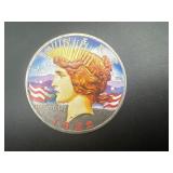 1922 "Colorized" Peace Silver Dollar
