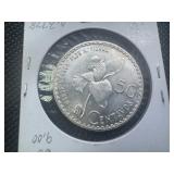 1962 Guatemala 50 Centavos 0.72 Silver Coin