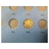 One-A-Year Nickel  Book 1913 to date (17 Jefferson Nickels); and One-A-Year Dime Collection Book 1916 To Date (7 Silver and 7 Clad Dimes)