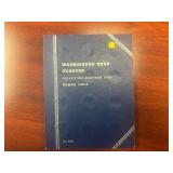 Three 90% Silver and Ten Clad Washington Quarters in Whitman Book