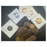 48 One Cent Coins: 1936 Philippines Large Cent; 1906 Indian Head; and 46 Lincoln Cents - Many Better Early Dates (8) 1917 P,D, S, (9) 1918  P,D, S; (11) 1919 P,D, S; (9) 1928 P,D, S; and (9) mixed dat